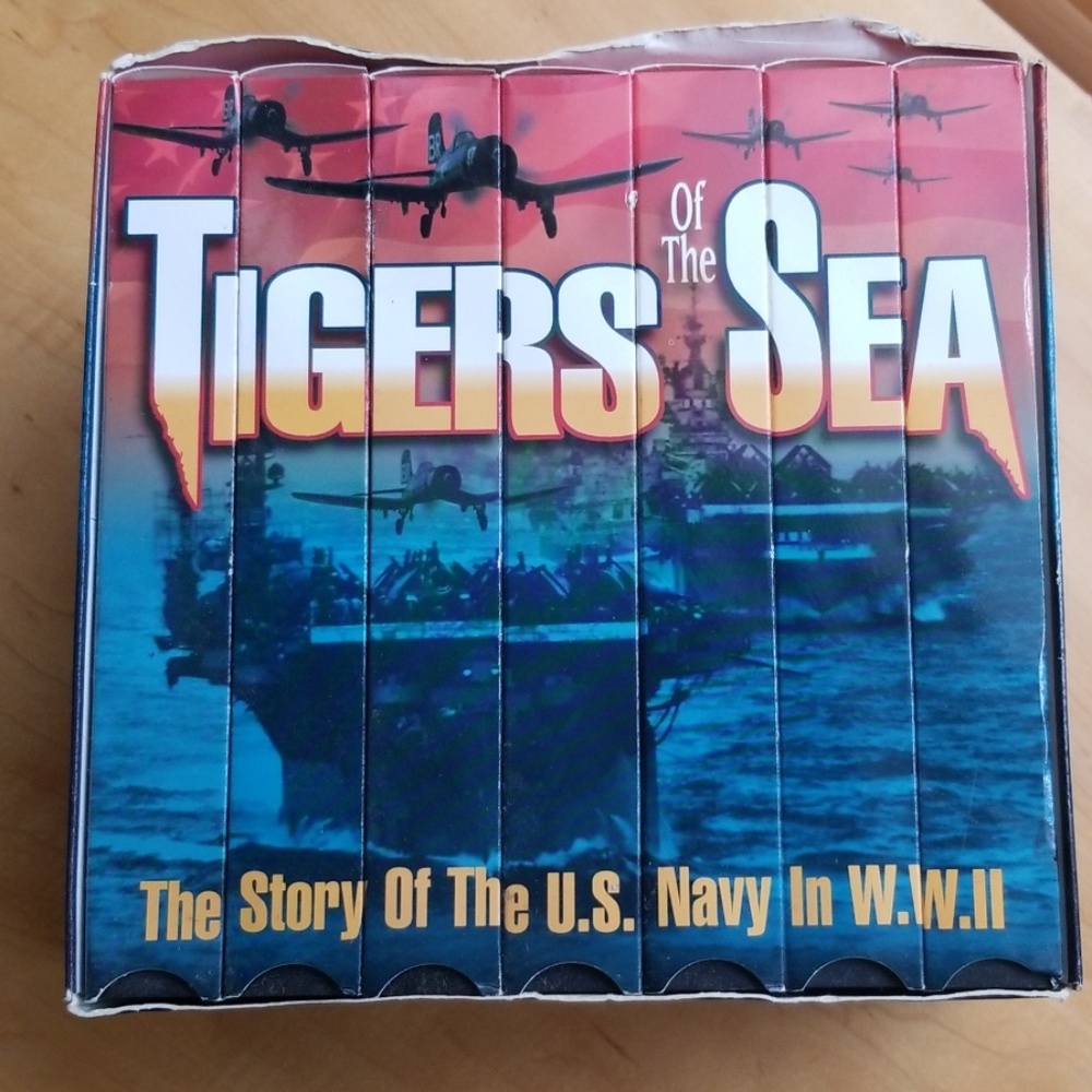RARE! Tigers Of The Sea 7 VCR Tape Set